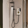 Triton ENlight DuElec 9.5kW Thermostatic Electric Shower - Black & Brass