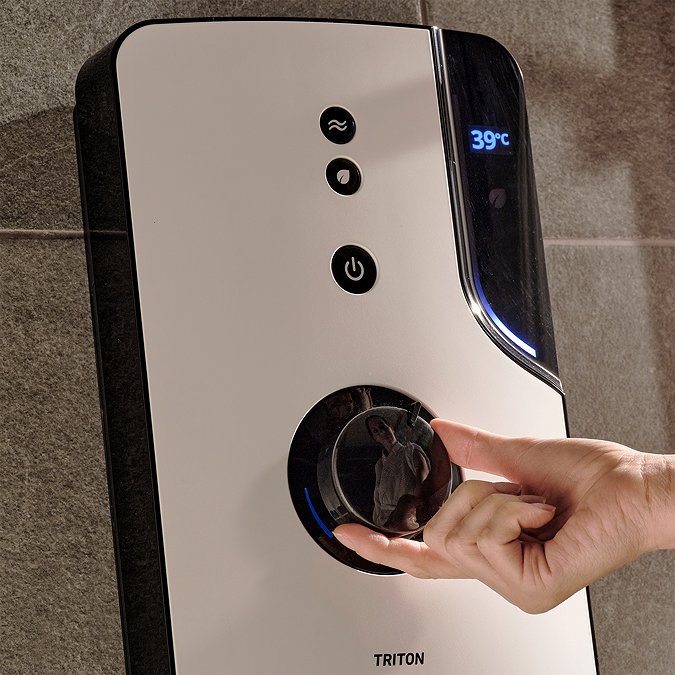 Triton ENlight DuElec 9.5kW Thermostatic Electric Shower - Black & Grey