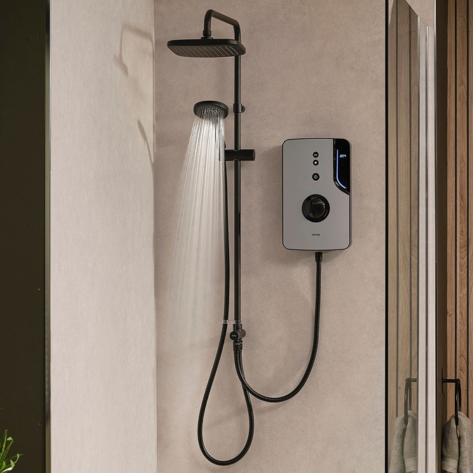 Triton ENlight DuElec 9.5kW Thermostatic Electric Shower - Black & Grey