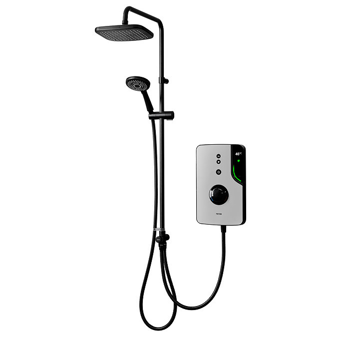 Triton ENlight DuElec 9.5kW Thermostatic Electric Shower - Black & Grey