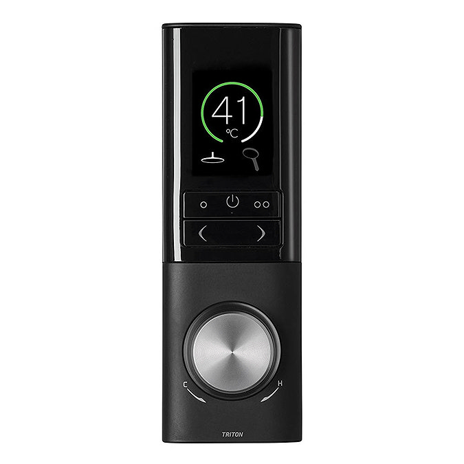 Triton HOME Digital Mixer Shower All-in-One with Round Fixed Head & Slider Rail Kit (High Pressure)