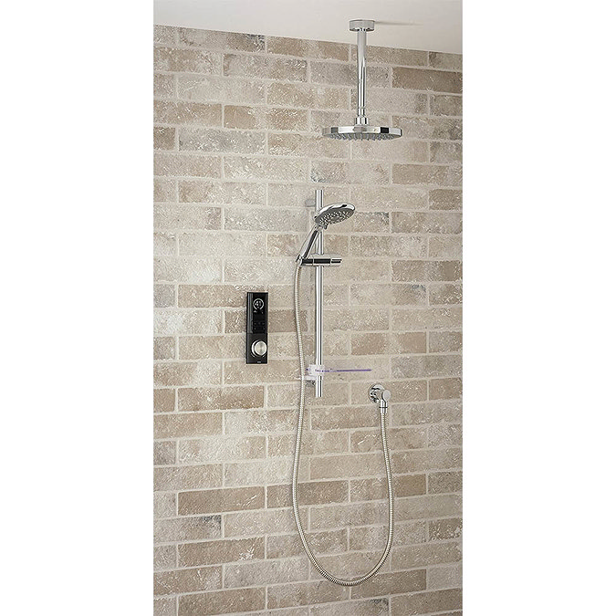 Triton HOME Digital Mixer Shower All-in-One with Round Fixed Head & Slider Rail Kit (High Pressure) 