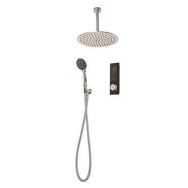 Triton HOME Digital Mixer Shower Pumped All-in-One with Round Fixed Head & Slider Rail Kit (Low Pres