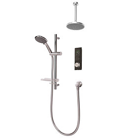 Triton HOME Digital Mixer Shower All-in-One with Round Fixed Head & Slider Rail Kit (High Pressure) 