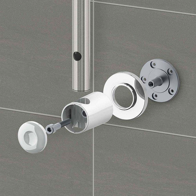 Triton Inclusive Extended Shower Kit with Grab Rail - Chrome/Grey - TSKCAREGRBCHR Profile Large Imag