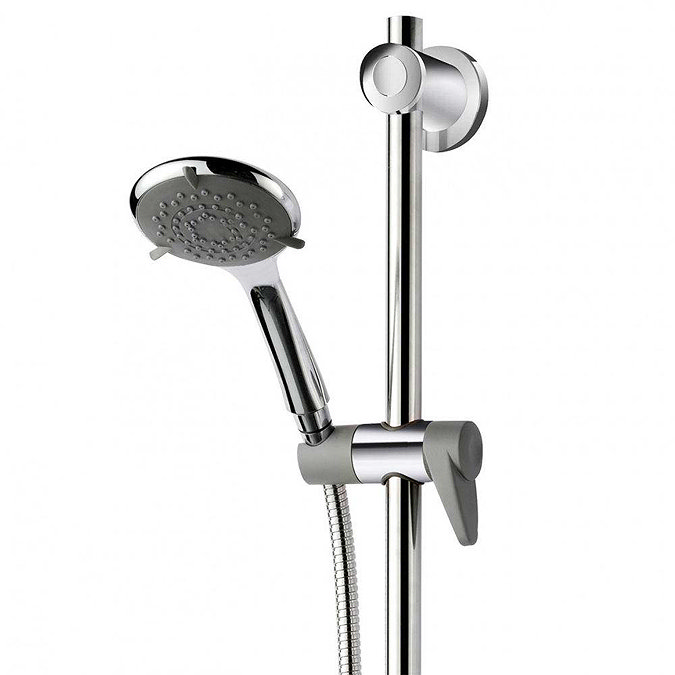 Triton Inclusive Extended Shower Kit with Grab Rail - Chrome/Grey - TSKCAREGRBCHR Feature Large Imag