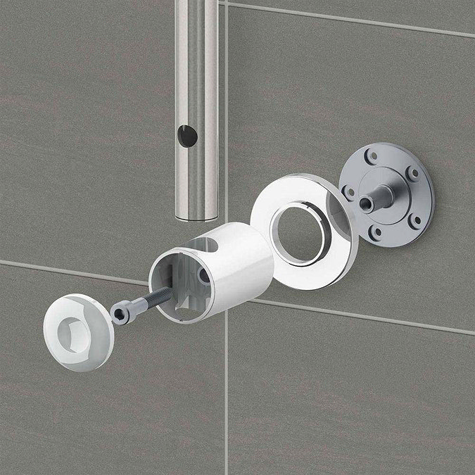 Triton Inclusive Extended Shower Kit with Grab Rail - White/Grey - TSKCAREGRBWHT Feature Large Image