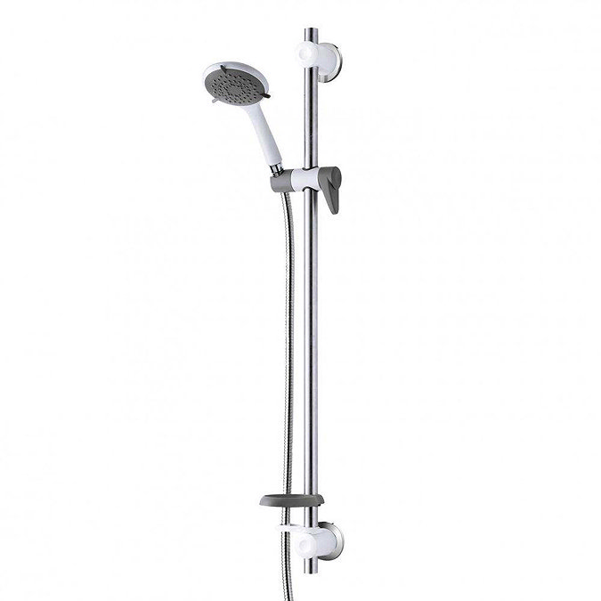 Triton Inclusive Extended Shower Kit with Grab Rail - White/Grey - TSKCAREGRBWHT Large Image
