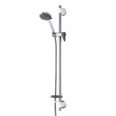 Triton Inclusive Extended Shower Kit with Grab Rail - White/Grey - TSKCAREGRBWHT Profile Large Image