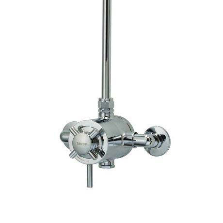Triton Mersey Exposed Concentric Thermostatic Shower Mixer with Fixed Head - UNMEEXCMFH Feature Larg