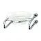 Triton Metlex Mercury Frosted Glass Soap Dish and Holder - AME9004S Large Image