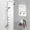 Triton Nene Thermostatic Bar Shower Mixer with Diverter & Body Jets - UNNETHBMDIV additional Large Image