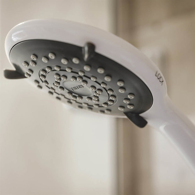 Triton Omnicare Design 9.5kw Thermostatic Electric Shower with Extended Kit - CINCDES09W Newest Lar