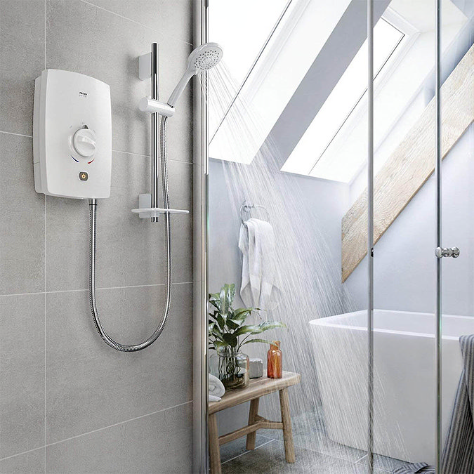 Triton Pello 8.5kw Electric Shower - White - REPEL08WHT  Standard Large Image