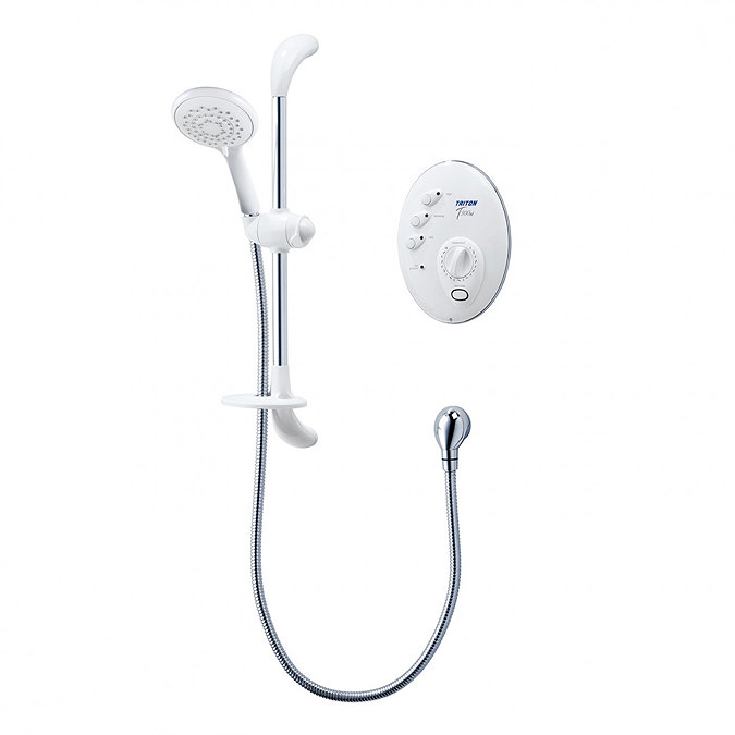 Triton T300si 8.5kw Remote Electric Shower - White/Chrome Large Image