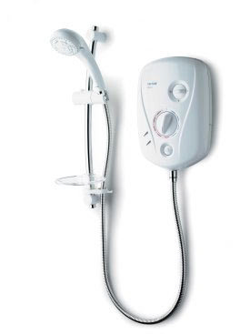 Triton T80xr 8.5kw Slimline Electric Shower - Satin/Chrome Large Image