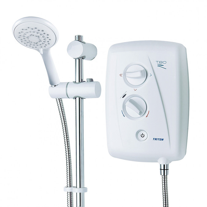 Triton T80Z 10.5 kW Fast-Fit Electric Shower - White/Chrome - SP8001ZFF  additional Large Image
