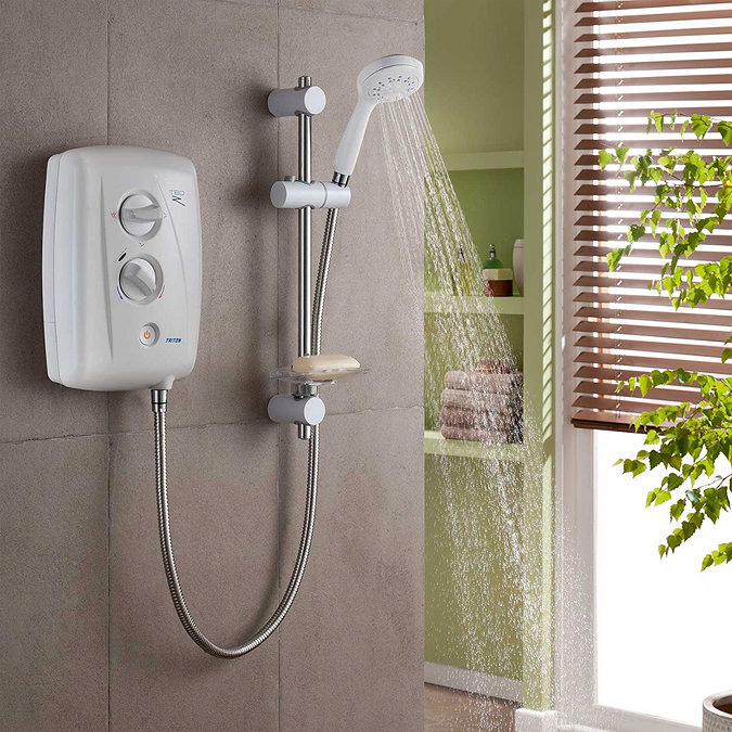 Triton T80Z 7.5 kW Fast-Fit Electric Shower - White/Chrome - SP8007ZFF  Feature Large Image