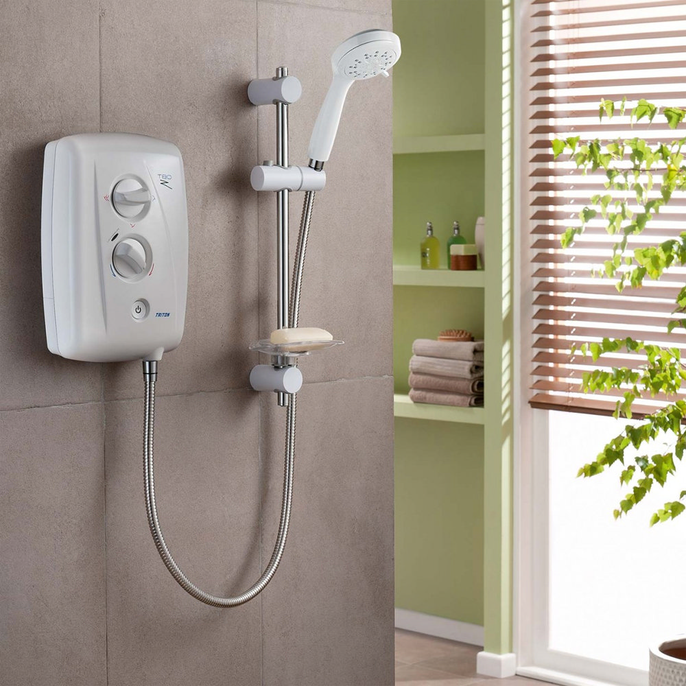 Triton T80Z 9.5kW Electric Shower | White/Chrome | Victorian Plumbing