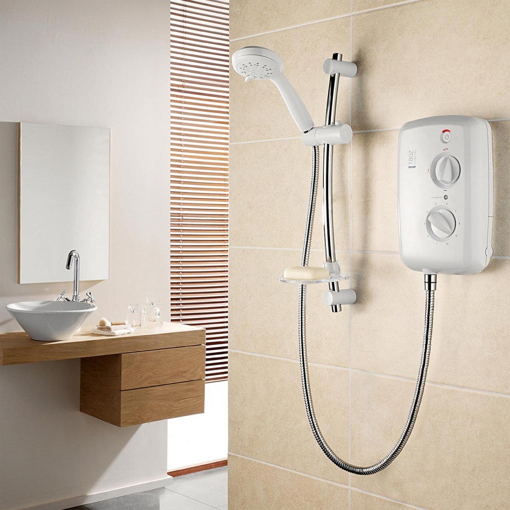 Triton T80z Slimline 9 5 Kw Electric Shower White Chrome