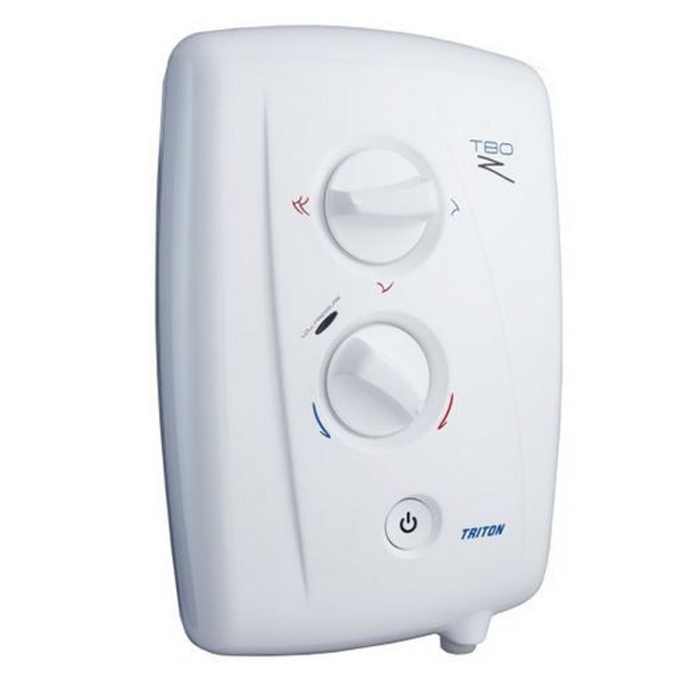 Triton - T80z Thermostatic 8.5 kw Electric Shower - White-Chrome ...