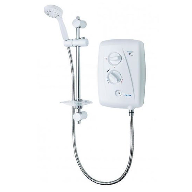 Triton - T80z Thermostatic 8.5 kw Fast Easy Fit Electric Shower - White-Chrome - SP8008ZFFTHM Large Image