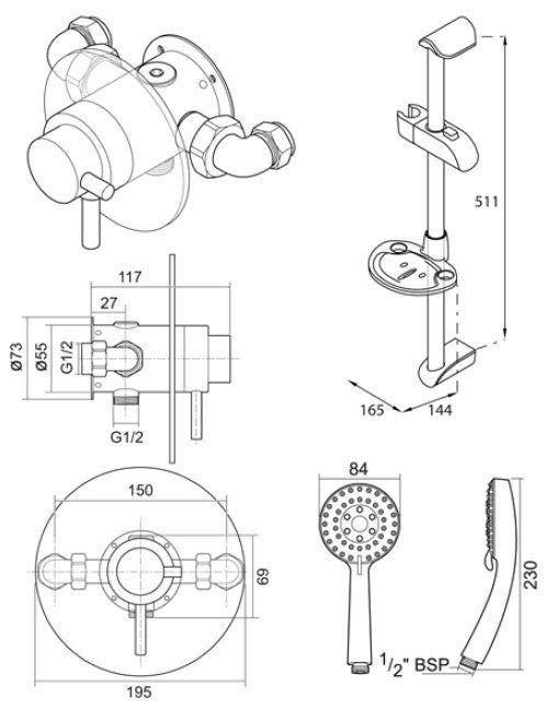 Triton Thames Built-In Mini Shower Mixer | Now At Victorian Plumbing