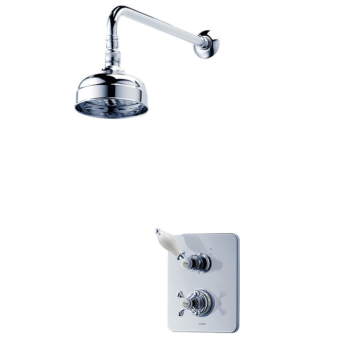 Triton Unichrome Avon Built-in Shower Valve with Fixed Shower Head Large Image