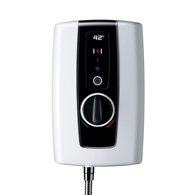 Triton Touch 9.5kW Electric Shower White And Black - ASPTOU09WHT  Standard Large Image