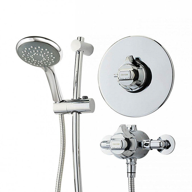 Triton Dart Eco Exposed/Built-In Concentric Thermostatic Shower Mixer & Kit - ECODATHCM Profile Large Image