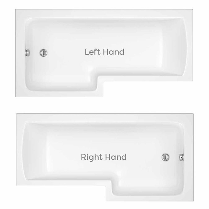 Trojan 1500 L Shaped Shower Bath with Screen + Front Panel Feature Large Image