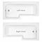 Trojan 1500 L Shaped Shower Bath with Screen + Front Panel Feature Large Image