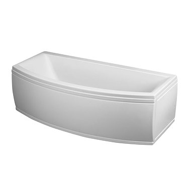 Trojan Arc Bow Front 1700 Double Ended Bath with Front & End Panels Profile Large Image
