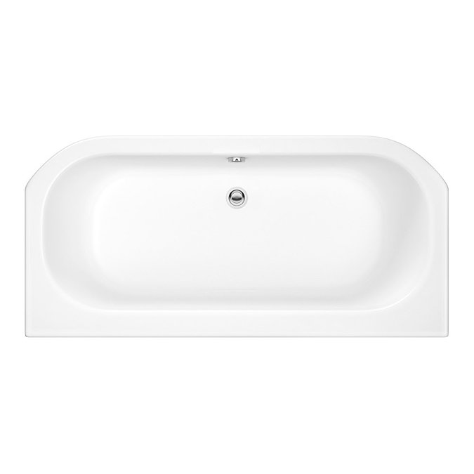 Trojan D Shaped Bow Front 1700 x 800mm Double Ended Bath with Front & End Panels Profile Large Image