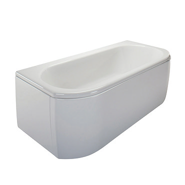 Trojan D Shaped Bow Front 1700 x 800mm Double Ended Bath with Front & End Panels Profile Large Image