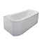 Trojan D Shaped Bow Front 1700 x 800mm Double Ended Bath with Front & End Panels Large Image