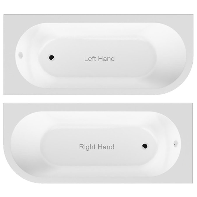 Trojan J-Shaped 1700 x 750mm Single Ended Bath + Curved Panel Profile Large Image