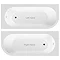 Trojan J-Shaped 1700 x 750mm Single Ended Bath + Curved Panel Profile Large Image