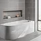 Trojan J-Shaped 1700 x 750mm Single Ended Bath + Curved Panel Large Image