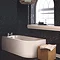 J-Shaped 1700mm Single Ended Bath + Curved Panel  Feature Large Image