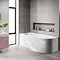 Trojan J-Shaped 1700x750 Single Ended Bath + Curved Panel Large Image