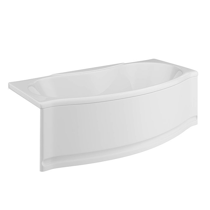 Trojan Lucina Bow Front Double Ended Alcove Bath with Front Panel - 1700 x 800mm  Large Image