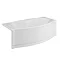 Trojan Lucina Bow Front Double Ended Alcove Bath with Front Panel - 1700 x 800mm  Large Image