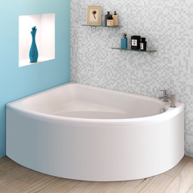 Orlando Corner Bath with Panel (Left Hand Option 1500 x 1040mm) Large Image