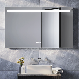 Toreno 1000 x 600mm Landscape LED Back-lit Bluetooth Mirror with Touch Sensor and Anti-Fog