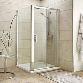 Toreno 1000 x 1000mm Square Sliding Door Large Shower Enclosure - Easy Fit
