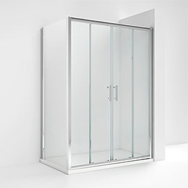 Turin 1400 x 700mm Double Sliding Door Shower Enclosure without Tray Medium Image