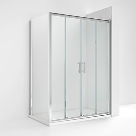 Turin 1400 x 700mm Double Sliding Door Shower Enclosure without Tray Large Image