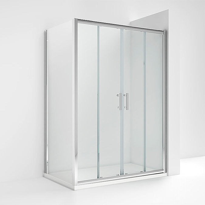 Turin 1400 x 700mm Double Sliding Door Shower Enclosure without Tray Large Image