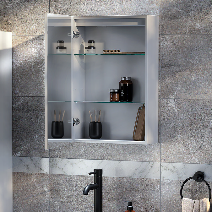 Toreno 400 x 600mm LED Illuminated Mirror Cabinet with Motion Sensor and Anti-Fog